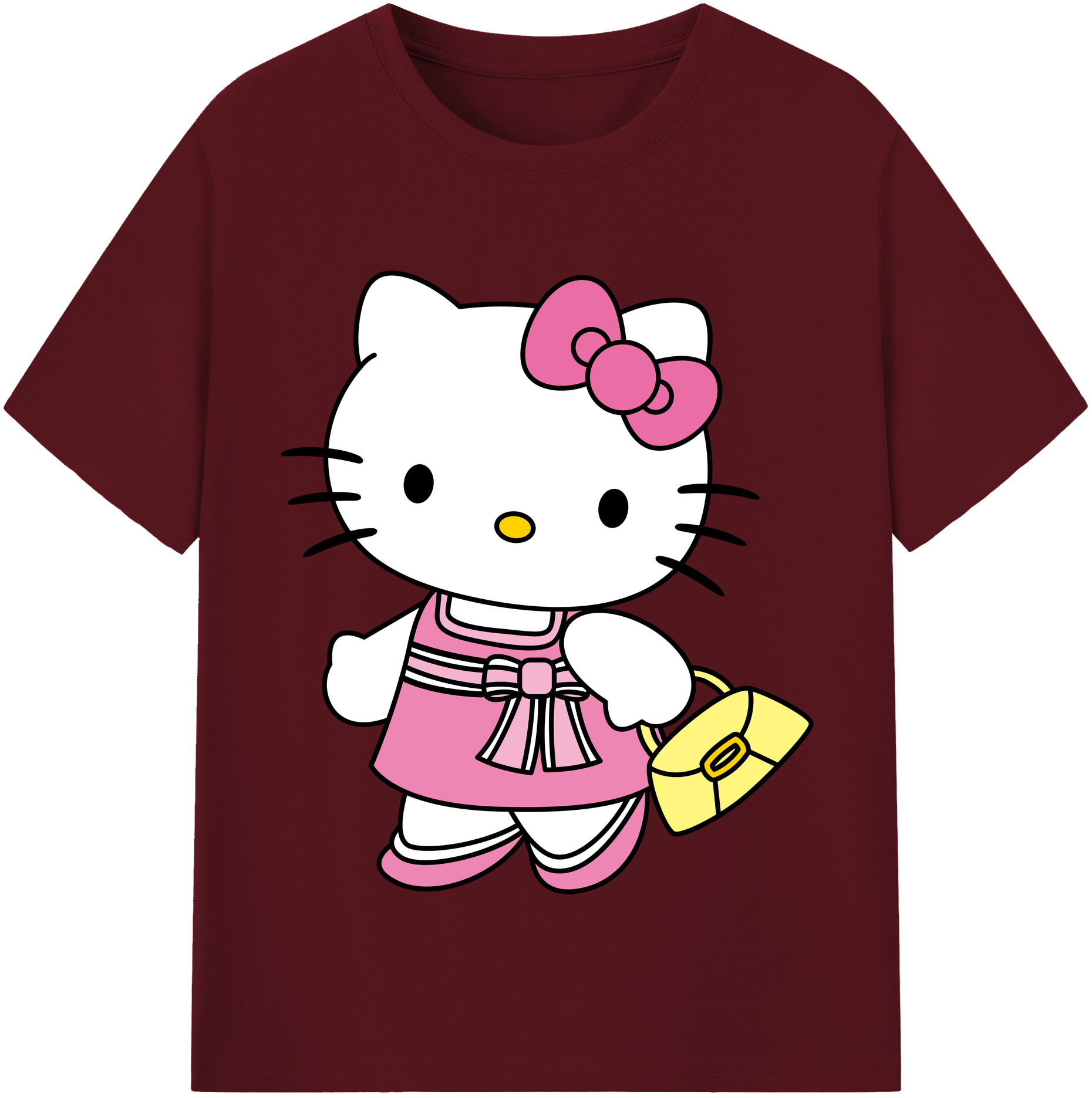 （画像用） Hello Kitty ハローキティ 綿100％半袖Tシャツ（フロントプリント）